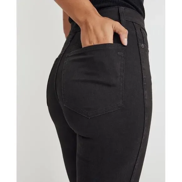 NWT Madewell Curvy 10" High-Rise Skinny Jeans in Black Frost Size 24